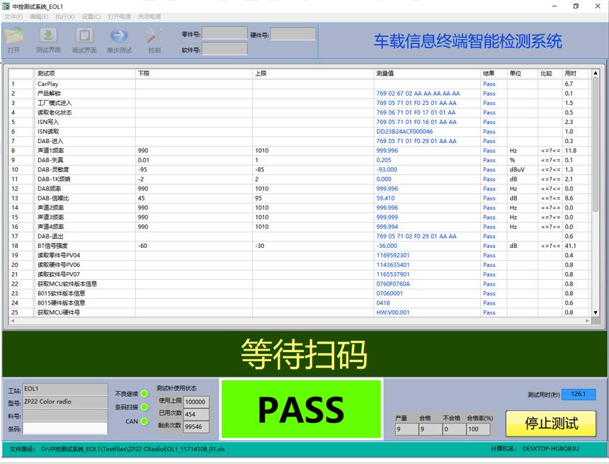 車載多媒體整機(jī)測試系統(tǒng)